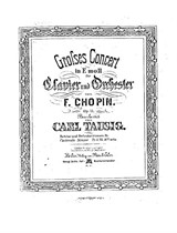 Piano Concerto No.1, for Piano, Op.11 by Frédéric Chopin sheet music on