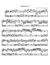 Sinfonia No.2 in C Minor, BWV 788 by Johann Sebastian Bach sheet